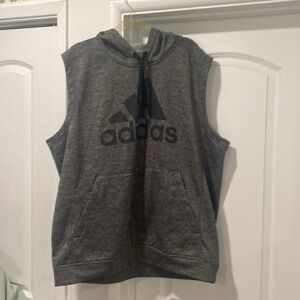 Men’s Adidas Gray Sleeveless Hoodie. Size XXL. NWOT